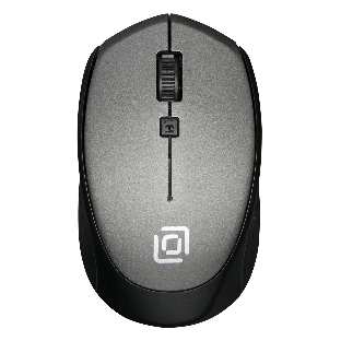 Мышь беспроводная Oklick 488MW серый/черный, 1600 dpi, радиоканал, USB, кнопки - 4