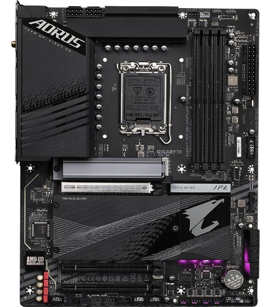 Материнская плата Gigabyte Z790 AORUS ELITE AX, LGA 1700, Intel Z790, 4xDDR5, 6xSATA, 4xM.2, 1xPCI-E 5.0 x16, 1xPCI-E 3.0 x4, 1xDP, 1xHDMI, 1x 2.5Gb LAN, 2xUSB-A 2.0, 3xUSB-A 3.2 Gen 1, 2xUSB-A 3.2 Gen 2, 1xUSB-C 3.2 Gen 2x2, 7.1, ATX