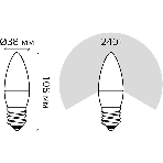 Лампа светодиодная Gauss 103102310 9.5Вт цок.: E27 свеча 220B 6500K св. свеч. бел. хол. (упак.: 10 шт), фото2