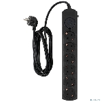 Сетевой фильтр Ippon BK-6-EU-3-10-B 3 м, 6 розеток, черный, коробка, фото3