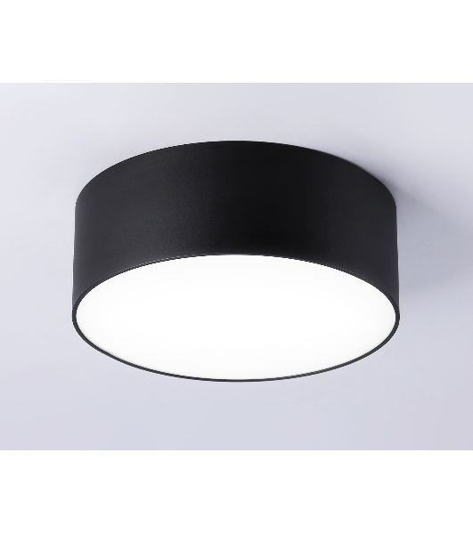 Потолочный светодиодный светильник Ambrella light FV5514 BK черный LED 15W 4200K D120*58 (Без ПДУ)