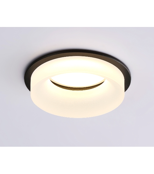 Светильник Ambrella light TN1303 BK/FR черный/белый матовый MR16 GU5.3 D80*42
