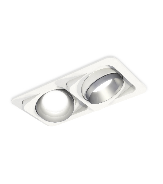 Комплект встраиваемого поворотного светильника Ambrella light XC7663023 SWH/MCH белый песок/хром матовый MR16 GU5.3 (C7663, N7033)