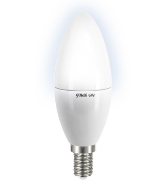 Лампа cветодиодная Gauss LED Elementary Candle 6W E14 4100K LD 33126