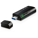 Маршрутизатор TP-Link SOHO Archer T4U AC1200 Dual Band Wireless USB Adapter, Realtek, 2T2R, 867Mbps at 5Ghz + 300Mbps at 2.4Ghz, 802.11ac/a/b/g/n, WPS button, USB 3.0 interface, 1 USB extension cable, internal antenna, фото 1