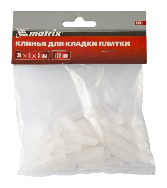 Клинья Matrix, 30х6х5мм, для кладки плитки, 100 шт.