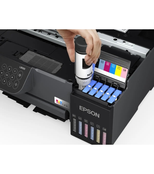 МФУ струйное Epson EcoTank L8100 (C11CK94***), A4, цветной, печ. до 8 стр/мин., 5760 x 1440 dpi (печ.), 1200x4800dpi (скан.), USB, Wi-Fi