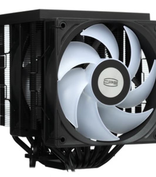Кулер для процессора PCCooler RT720 TC BK (270W, 4-pin PWM, 157.5mm, Al/Cu, 7x6mm, 2x120mm, 73.32CFM, 34.9dBA, 2200RPM, S: 1851/1700/1200/115X, AM5/AM4, black)