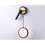 Настенный светодиодный светильник Ambrella light FL51652/1+1 BK/GD черный/золото 10W 4200K 500*227*90, фото3
