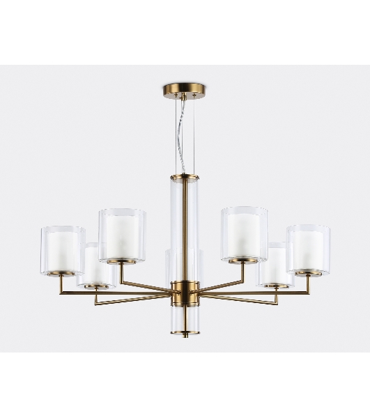 Люстра Ambrella light LH56013/7 BS/FR латунь/белый матовый E14*7 max 40W D790*1260