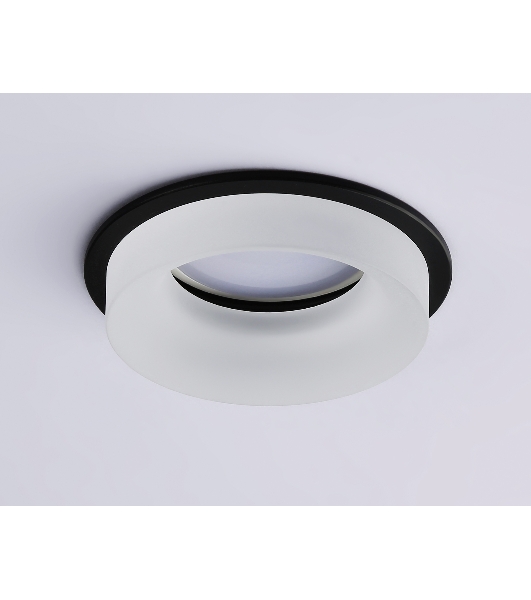 Светильник Ambrella light TN1303 BK/FR черный/белый матовый MR16 GU5.3 D80*42