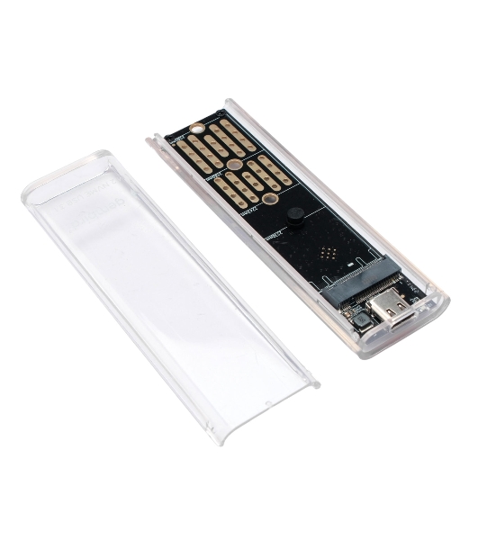 Внешний корпус Gembird EEM2-NVME-2 USB 3.1 для M2 NVME порт Type-С, пластик, прозрачный
