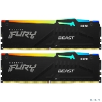 Оперативная память Kingston Fury Beast, DDR5, 64Gb (2x32Gb), 6000MHz, CL30, DIMM, с радиатором, RGb, черный, фото6