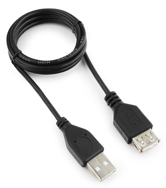 Кабель-удлинитель Гарнизон USB 2.0, AM/AF, 1м, пакет (GCC-USB2-AMAF-1M)