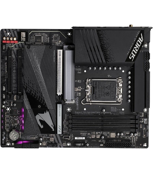 Материнская плата Gigabyte Z790 AORUS ELITE AX, LGA 1700, Intel Z790, 4xDDR5, 6xSATA, 4xM.2, 1xPCI-E 5.0 x16, 1xPCI-E 3.0 x4, 1xDP, 1xHDMI, 1x 2.5Gb LAN, 2xUSB-A 2.0, 3xUSB-A 3.2 Gen 1, 2xUSB-A 3.2 Gen 2, 1xUSB-C 3.2 Gen 2x2, 7.1, ATX