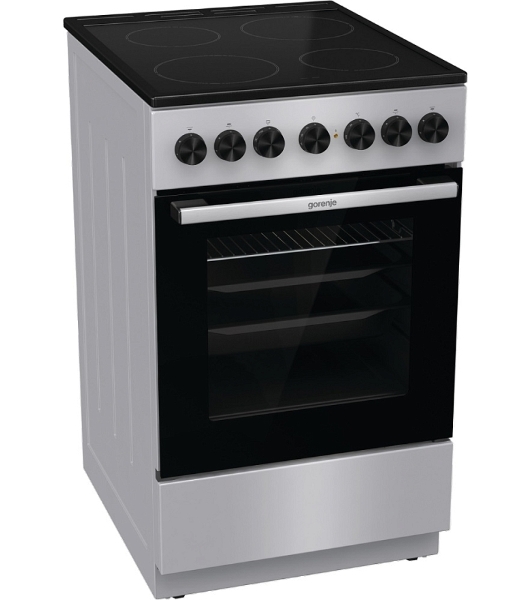Плита электрическая Gorenje GEC5B41SG серый, конфорок 4 шт, духовка 62 л, 50 см x 85 см x 59.4 см