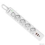 Удлинитель с сетевым фильтром Defender DFS 143, белый, 4розетки, USB+TypeC, 3 м., фото12