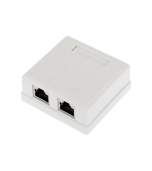 Рoзетка компьютерная внешняя Rexant 2-порта RJ-45 (8P8C), FTP экранированная, категория 6