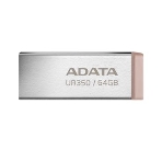 Флешка USB ADATA UR350 (UR350-64G-RSR/BG), 64Gb, USB 3.2, R/W 100/15, серебристый/коричневый, фото 1