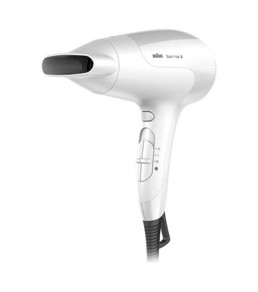 Фен Braun HD385 Satin Hair 3 белый, 2000 Вт, ионизация