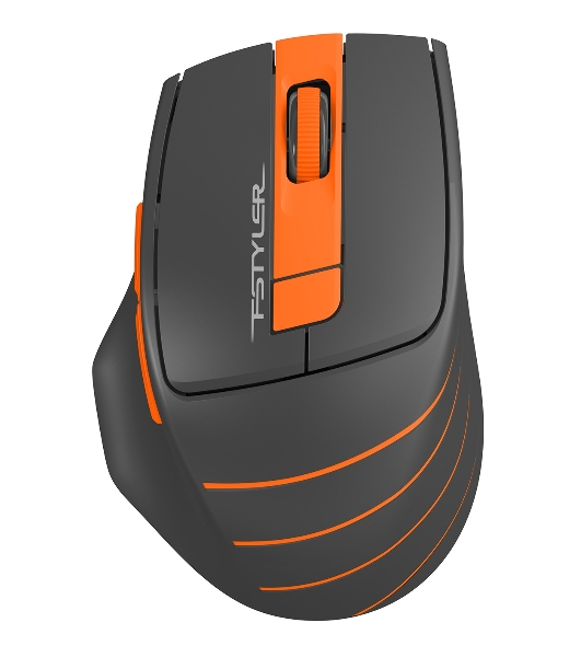 Мышь беспроводная A4Tech Fstyler FG30S серый/оранжевый, 2000 dpi, радиоканал, USB, кнопки - 6