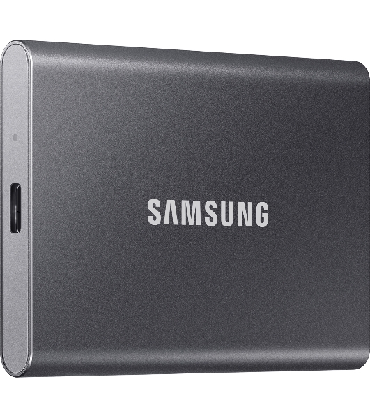 Внешний SSD Samsung T7, 2TB, USB 3.2 Gen 2 Type-C, R/W 1050/1000, титан