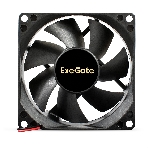 Вентилятор для корпуса ExeGate EX08025S2P-24 черный, 80 мм, 2800 об/мин, 28 дБ, 2 pin, фото4