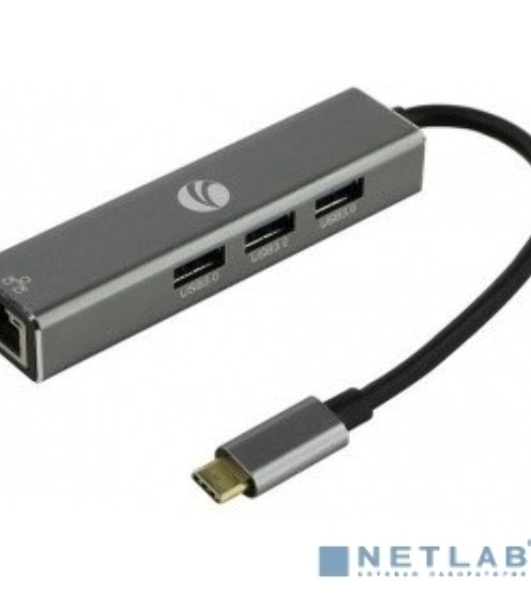 USB-концентратор VCOM DH311A USB Type-C, RJ-45/USB 3.0, USB