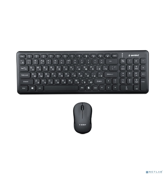 Комплект клавиатура+мышь Gembird KBS-9200 беспроводной, USB, 1000 DPI, чёрный