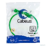Шнур комм. Cabeus, кат. 5е, неэкр., U/UTP, RJ45/RJ45, PVC, AWG24, 0.5м, зеленый, фото 1