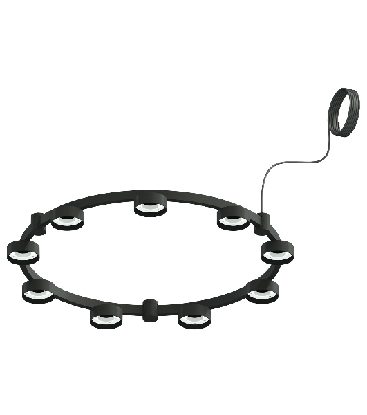 Корпус светильника C9242/9 SBK черный песок D740*70.5mm GX53/9