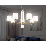 Люстра Ambrella light LH56013/7 BS/FR латунь/белый матовый E14*7 max 40W D790*1260, фото 1