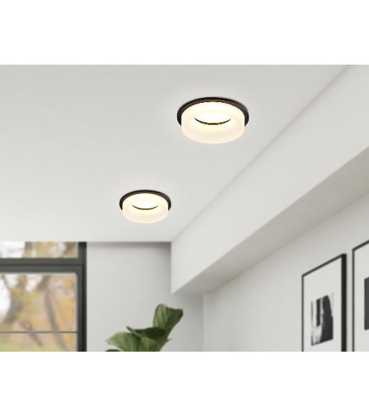 Светильник Ambrella light TN1303 BK/FR черный/белый матовый MR16 GU5.3 D80*42