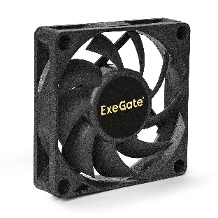 Вентилятор для корпуса ExeGate ExtraSilent ES07015S3P черный, 70 мм, 2000 об/мин, 18 дБ, 3 pin