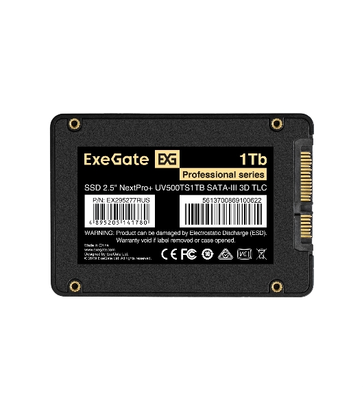 Накопитель SSD ExeGate NextPro+ UV500TS1Tb, 1Tb, 2.5', SATA III, R/W 570/503