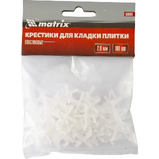 Крестики Matrix, 2,0 мм, для кладки плитки, 100 шт.