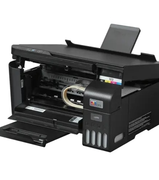 МФУ струйное Epson EcoTank L3210 (C11CJ68506/C11CJ68403/C11CJ68405/C11CJ68501/C11CJ68517), A4, цветной, печ. до 10 стр/мин. (ч/б) до 5 стр/мин. (цвет), 1440 x 5760 dpi (печать) 600x1200dpi (скан.), USB