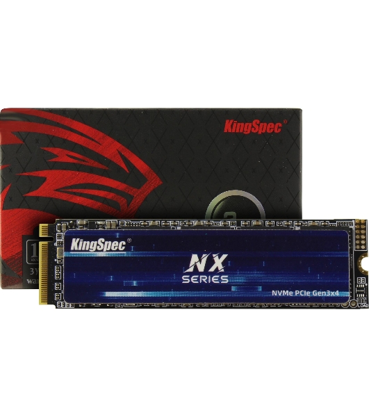 Накопитель SSD KingSpec NX-2Tb, 2000Gb, PCIe 3.0 x4, M.2 2280, NVMe, R/W 3400/3100