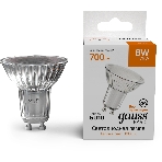 Лампа светодиодная Gauss Basic 8Вт цок.:GU10 софит св.свеч.теп.св./дневн. (упак.:10шт), фото7