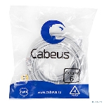 Шнур коммутационный Cabeus, cat.6, экр., F/UTP, RJ45/RJ45, LSZH, AWG24 15м, серый, фото 1
