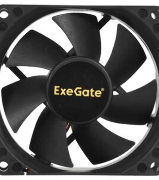 Вентилятор для корпуса ExeGate EX08025S3P-24 черный, 80 мм, 2850 об/мин, 28 дБ, 3 pin