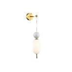 Настенный светильник Ambrella light LH53108 BS/GR/FR латунь/серый/белый матовый G9 max 28W 100*200*570, фото9