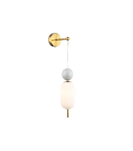 Настенный светильник Ambrella light LH53108 BS/GR/FR латунь/серый/белый матовый G9 max 28W 100*200*570