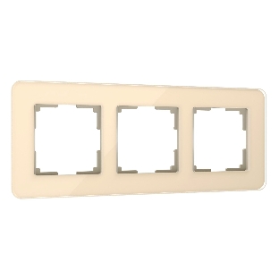 Рамка на 3 поста Elite (айвори, стекло) W0032443