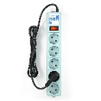 Сетевой фильтр POWER CUBE 1,9 м.* 5 розеток, серый, фото5