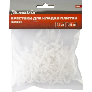 Крестики Matrix, 2,0 мм, для кладки плитки, 200 шт.
