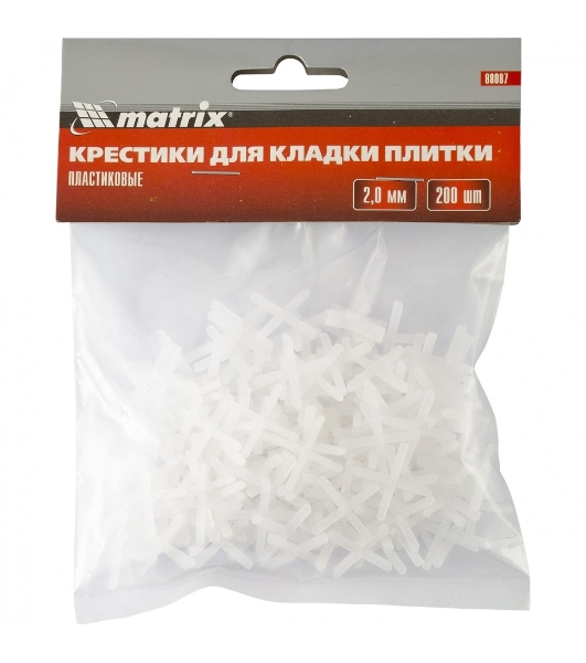 Крестики Matrix, 2,0 мм, для кладки плитки, 200 шт.