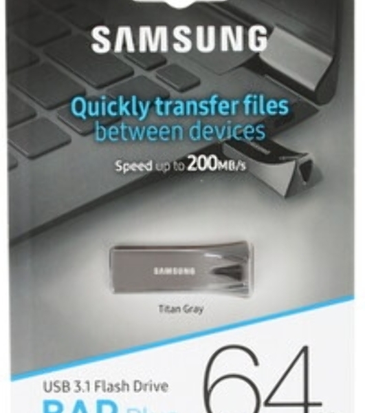 Флешка USB 64Gb USB Drive USB 3.1 Samsung BAR Plus (up to 200Mb/s) (MUF-64BE4/APC)