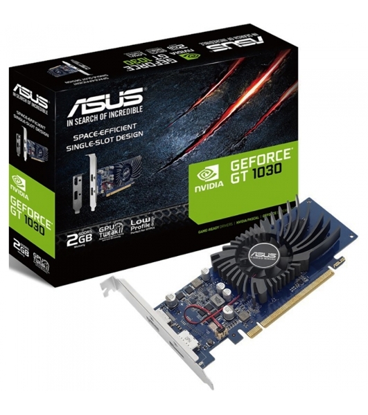 Видеокарта Asus GT1030-2G-BRK nVidia GeForce GT 1030 2048Mb 64bit GDDR5 1228/6008/HDMIx1/DPx1/HDCP PCI-Elow profile Ret