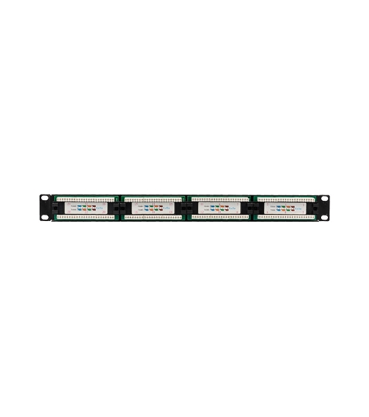 Патч-панель Rexant 19', 1U, 24 порта RJ-45, категория 5e, UTP неэкранированная, черная